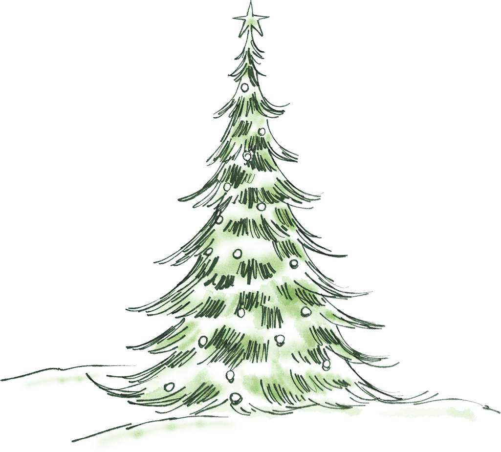 Collage Christmas Carol Christmas Tree Scene
